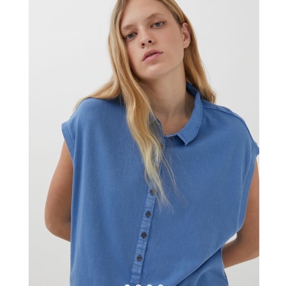 UO BDG Abel Slouchy Cap Sleeve Shirt - Picture 3 of 4